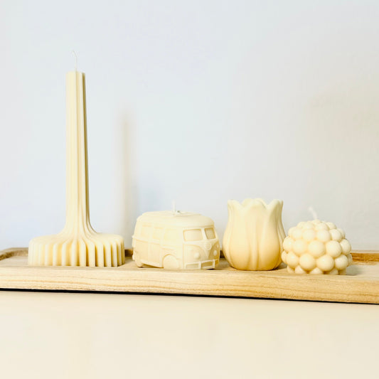 Handgemachte Retro Bus Kerze aus RapswachsCeris