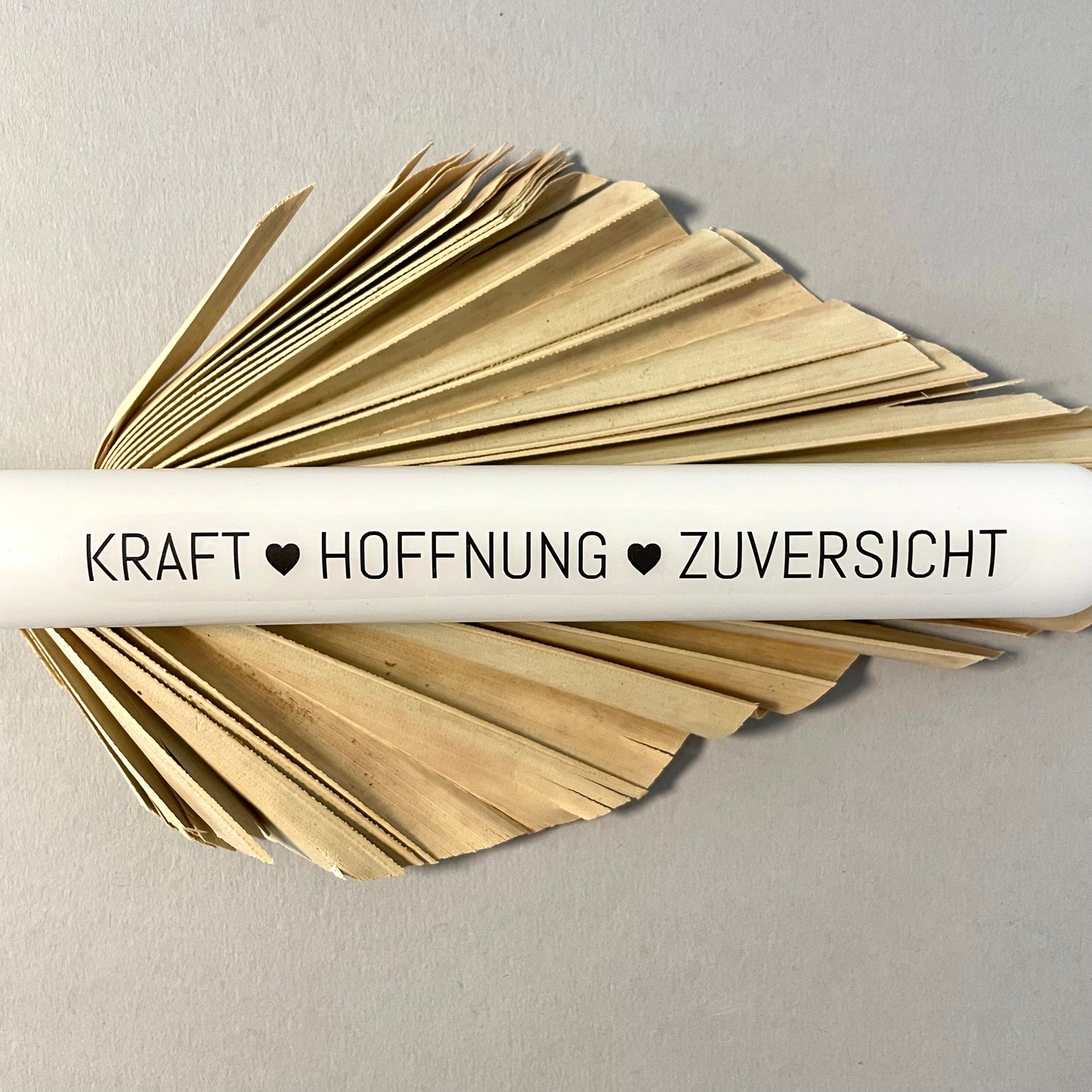 Spruchkerze Kraft Hoffnung Zuversicht Ceris