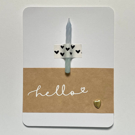 Karte mit Kerze "Hello" Ceris
