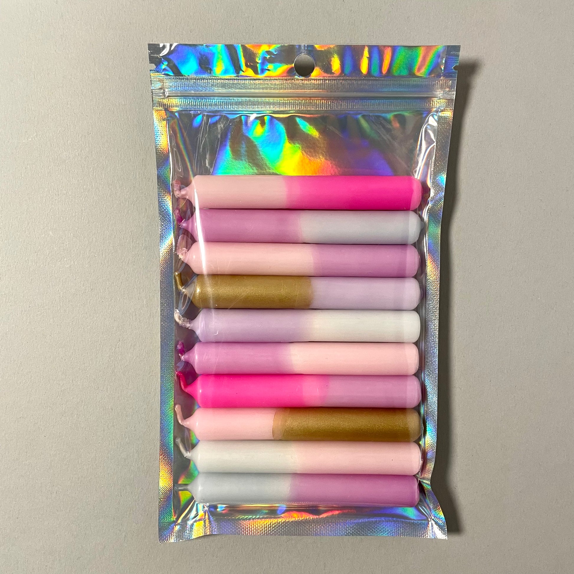 Handgefärbte Mini Dip Dye Kerzen "Pastell" | 10er Set - Ceris