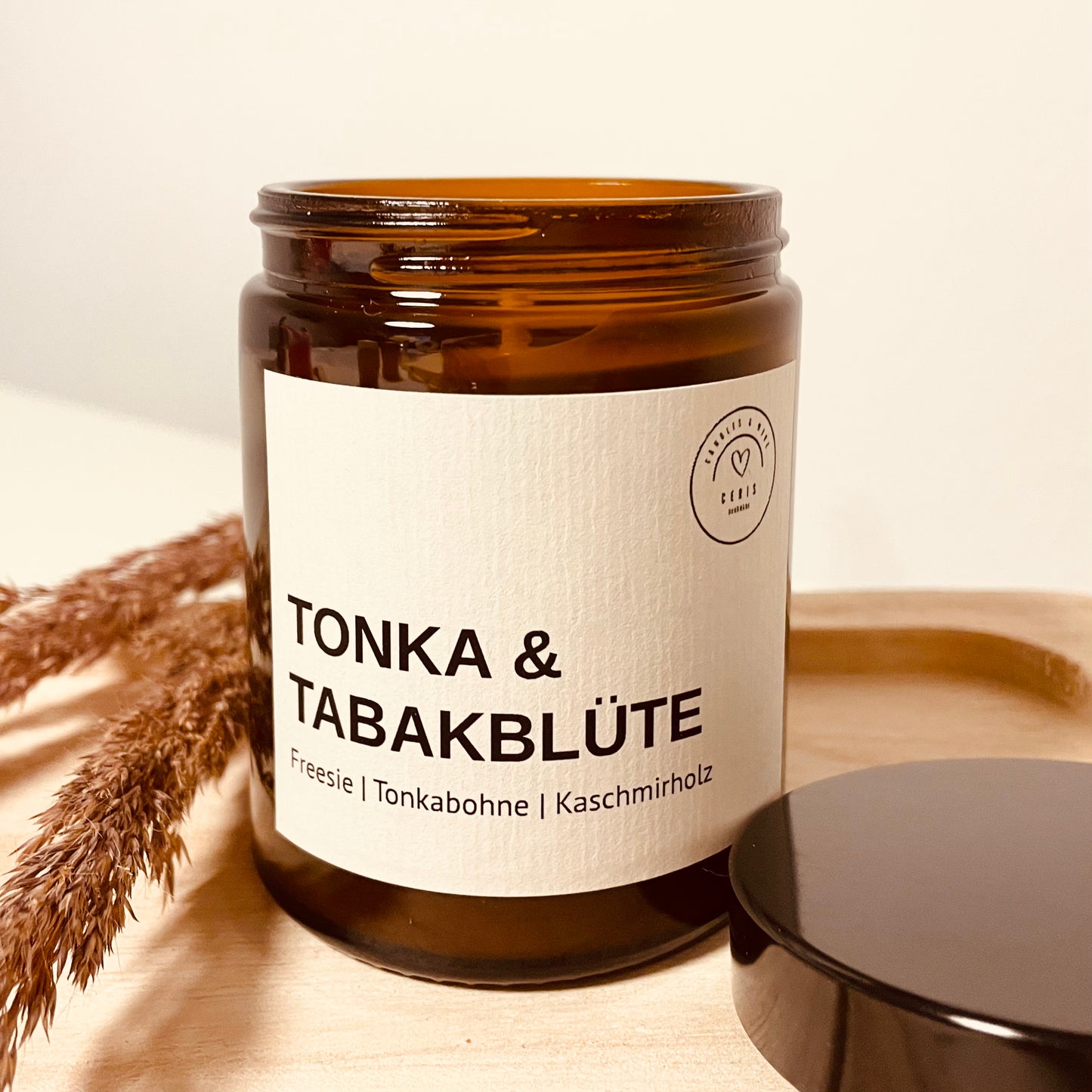 Duftkerze Tonka in Apothekerglas