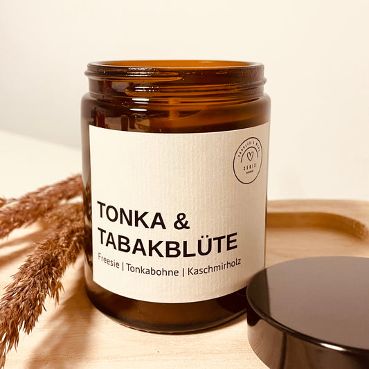 Duftkerze Tonka in Apothekerglas