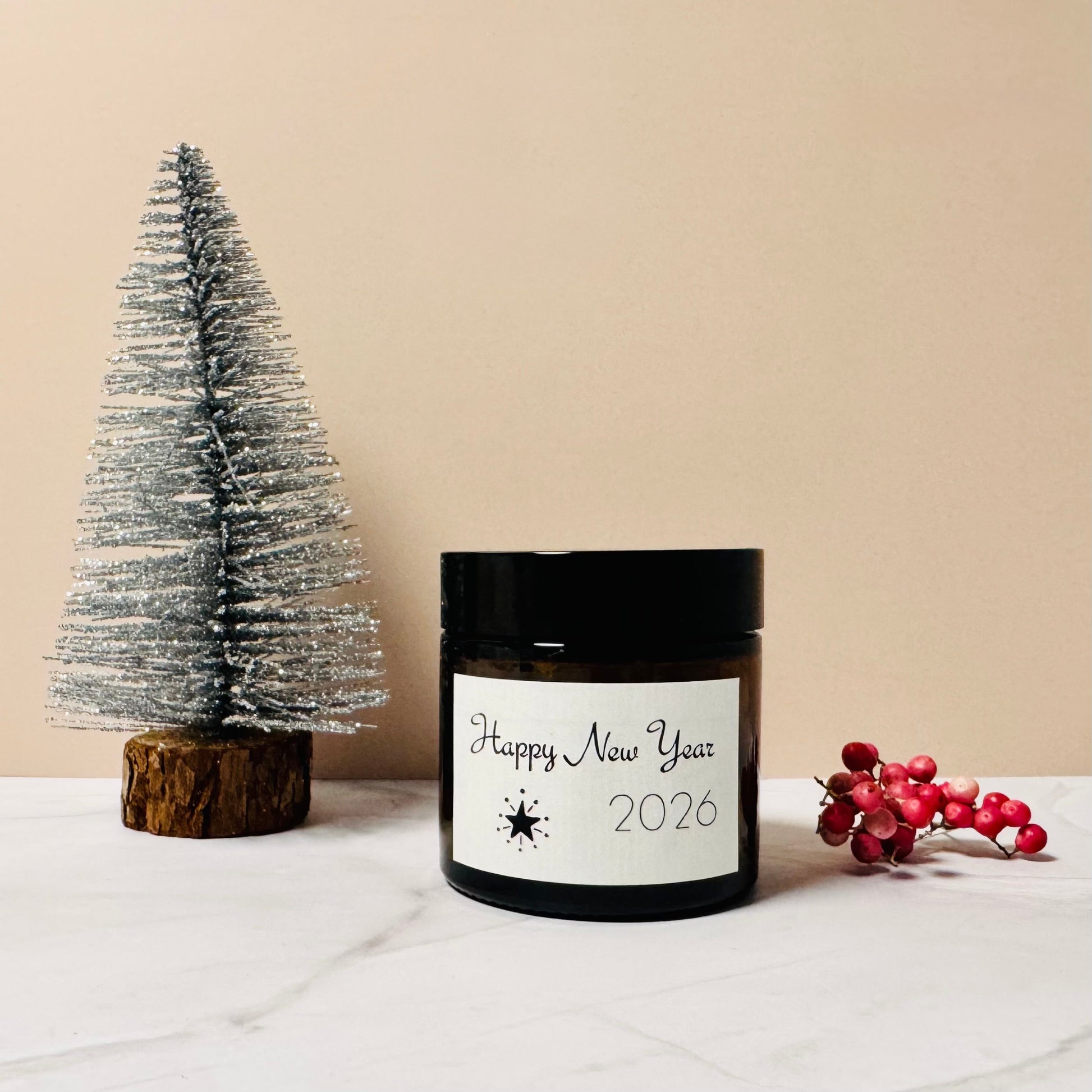 Handgemachte Mini Duftkerze "Happy New Year" in ApothekerglasCeris