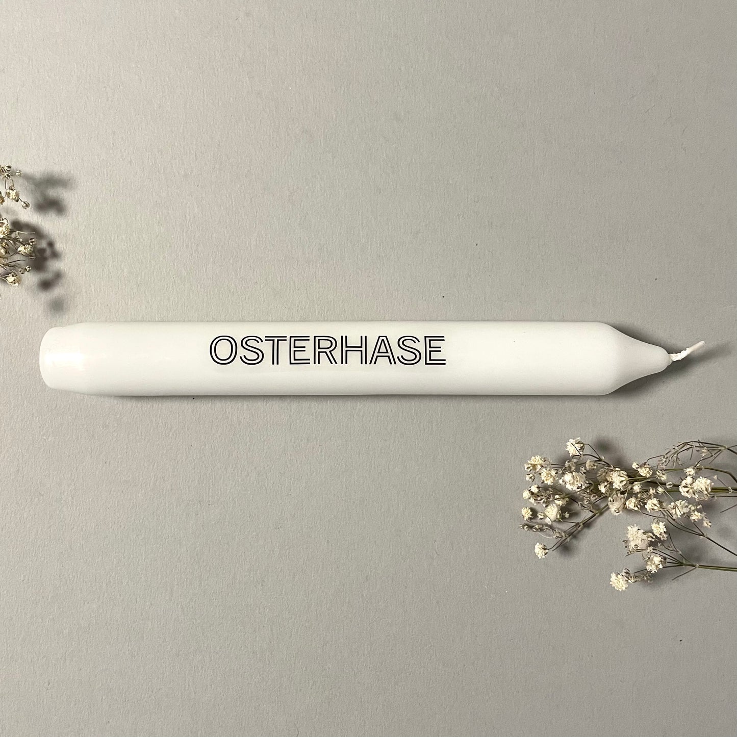 Kerze mit Aufschrift Osterhase Ceris